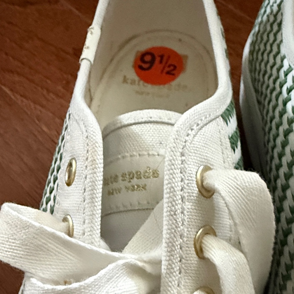 Kate Spade White and Green Athletic Shoes - Picture 2 of 6